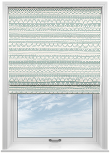 Bohemian, Crystal Blue - Roman Blind